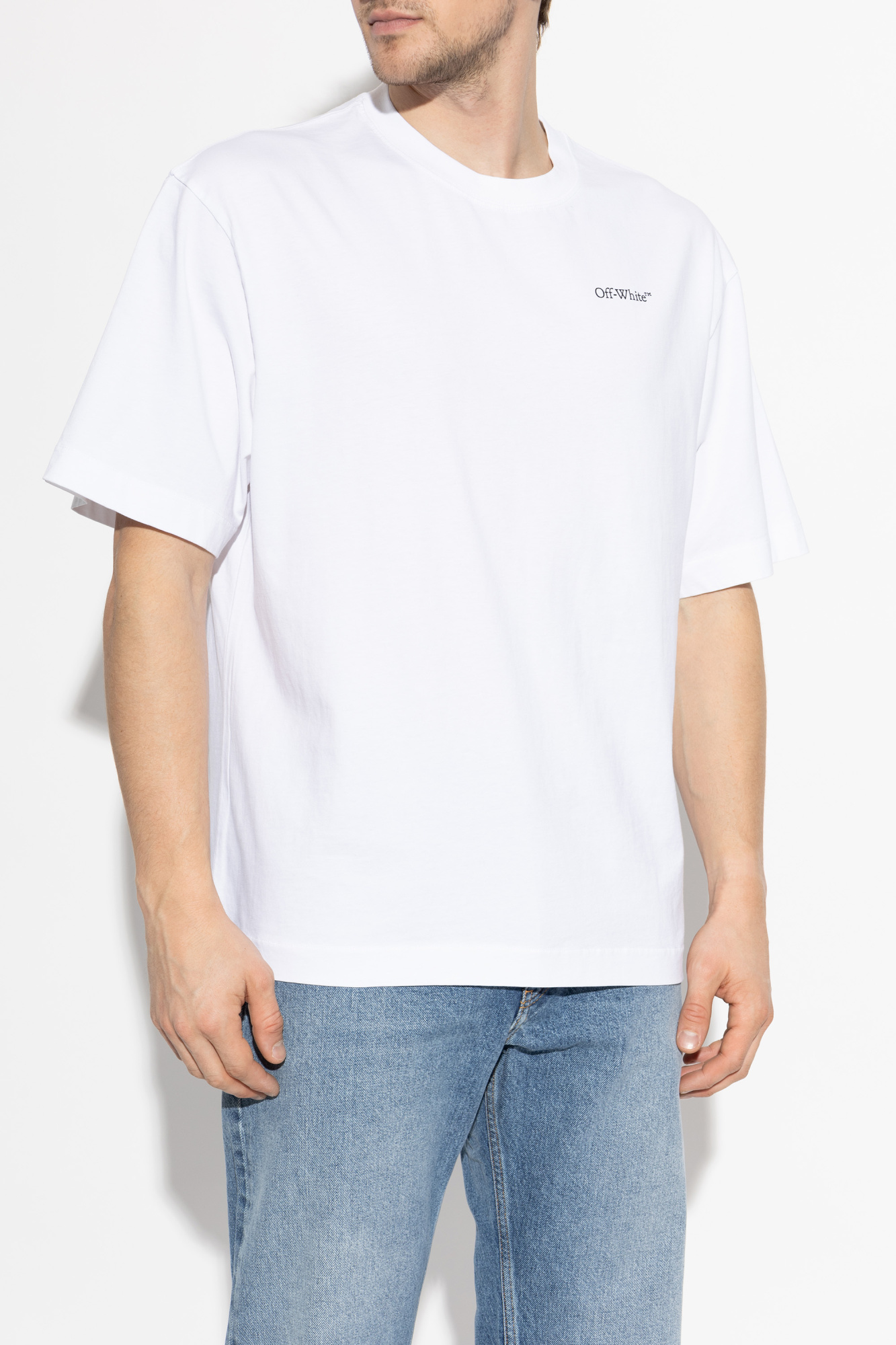 Off-White T-shirt with printed logo | Men's | Vitkac